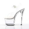 Pleaser - SKY308VL KnöchelriemenSandale, Poledance Schuhe - Pole dance schuhe - Transparent Product image